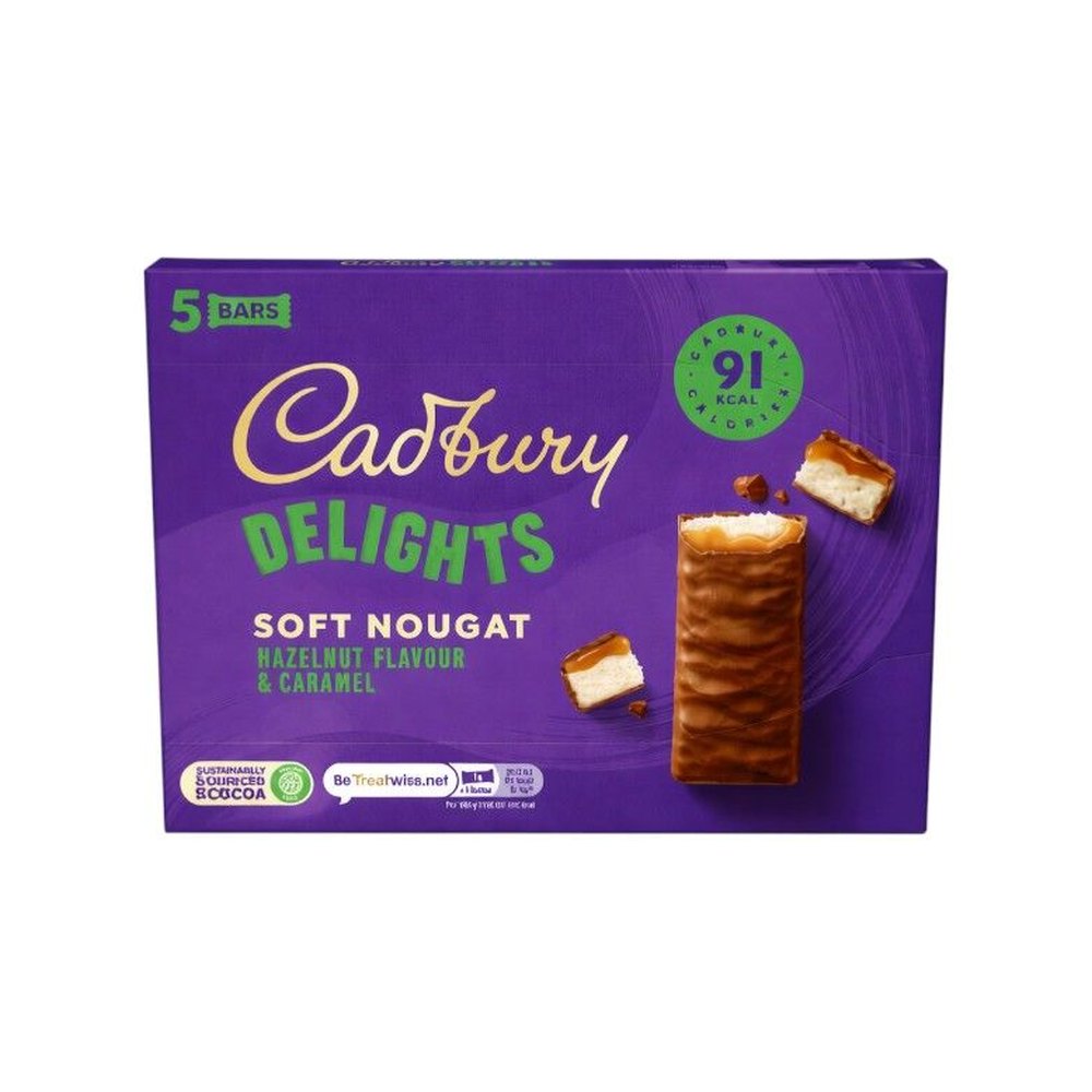 Cadbury Delights Soft Nougat Hazelnut - 6 x 110g