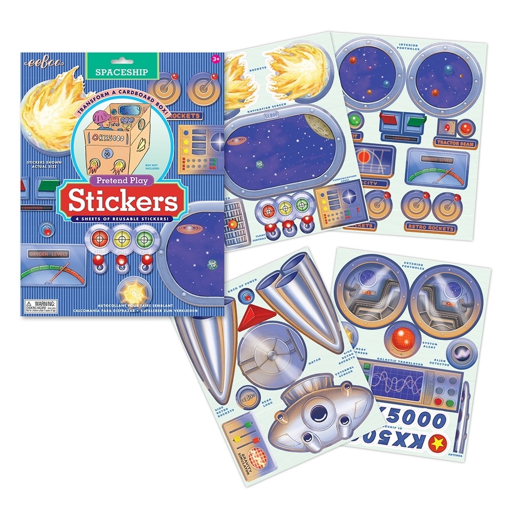 eeBoo - Spaceship Pretend Play Stickers -**