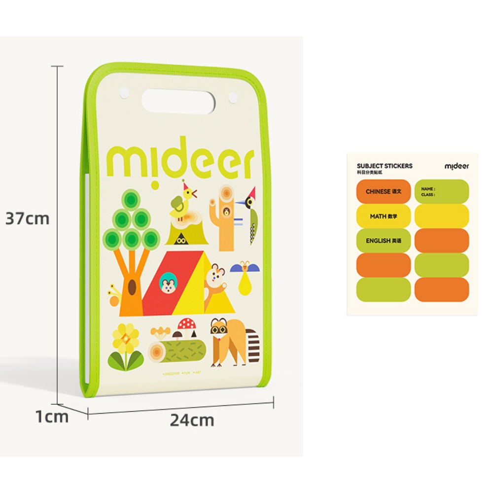 Accordion File Organiser - 13 Pocket Subject & Homework Sorter