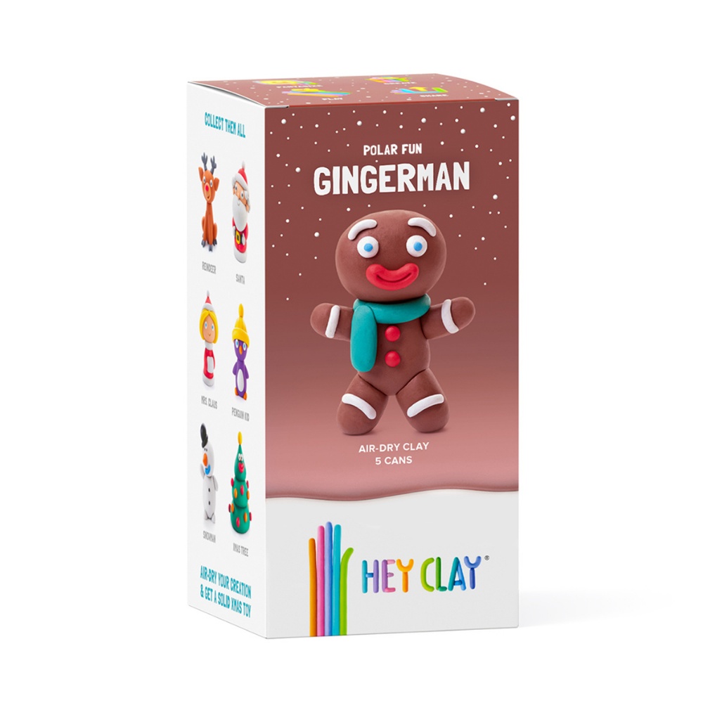 Modelling Air-Dry Clay with Fun Interactive App - Ginger Man, Christmas Series, 5 cans