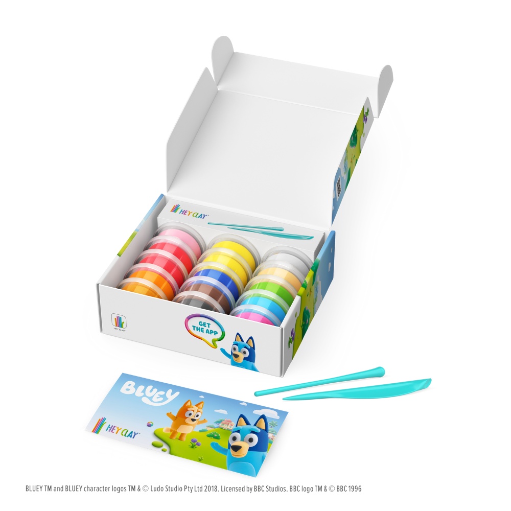 Modelling Air-Dry Clay with Fun Interactive App - Bluey and Friends, 15 cans