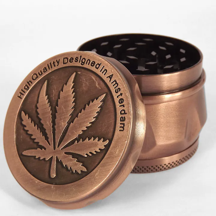 Amsterdam 4-Part Metal Herb Grinders - 6 Units
