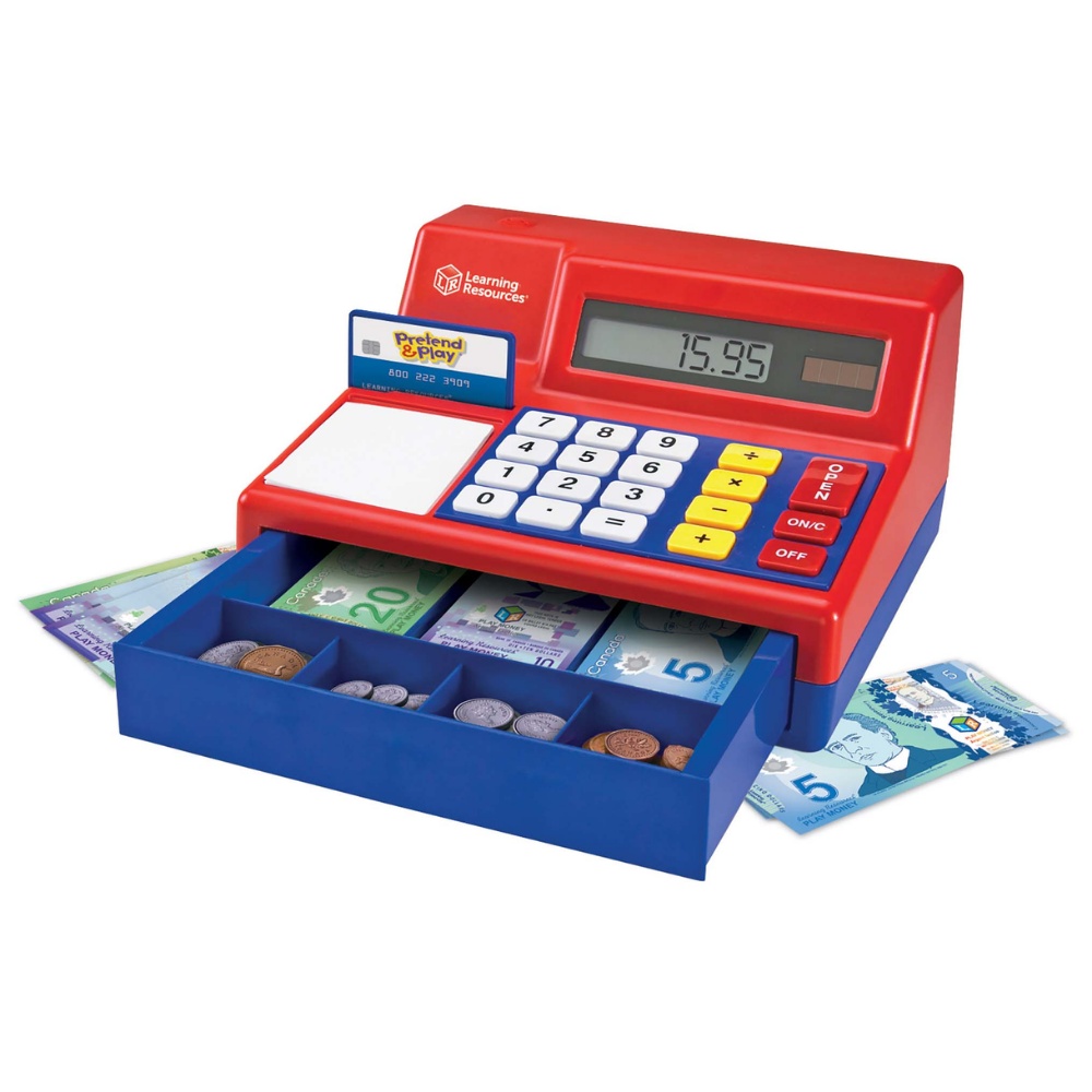 Pretend & Play® Calculator Cash Register with Euro Currency