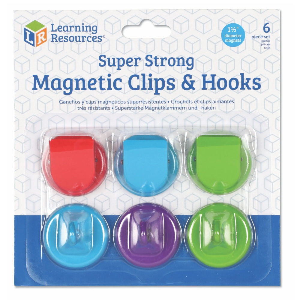 Super Strong Magnets Hooks & Clips Set of 6