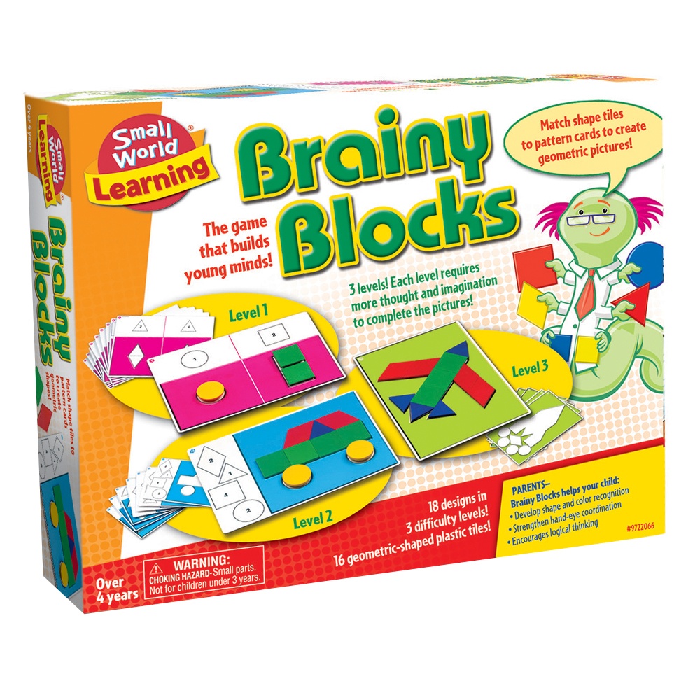 Small World Toys - Brainy Blocks - 34pcs -**