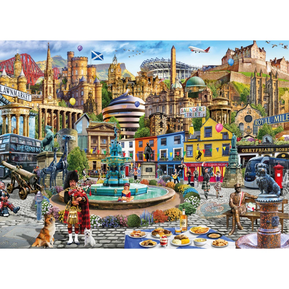 Gibsons - A Day Out in Edinburgh - 1000 Piece Jigsaw Puzzle