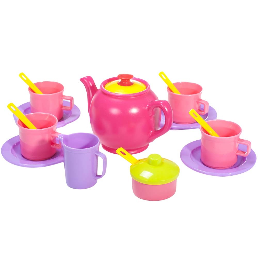 Pretend & Play Tea Set - Pastel - 18pcs