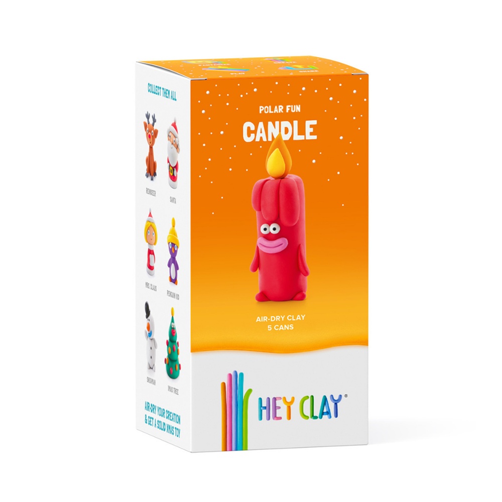 Modelling Air-Dry Clay with Fun Interactive App - Candle, Christmas Series, 5 cans