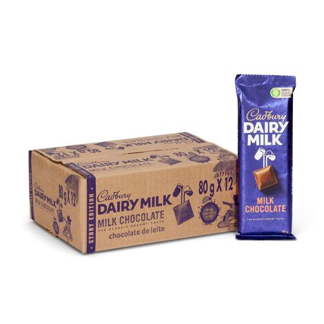 Cadbury Dairy Milk Slabs - 12 x 80g