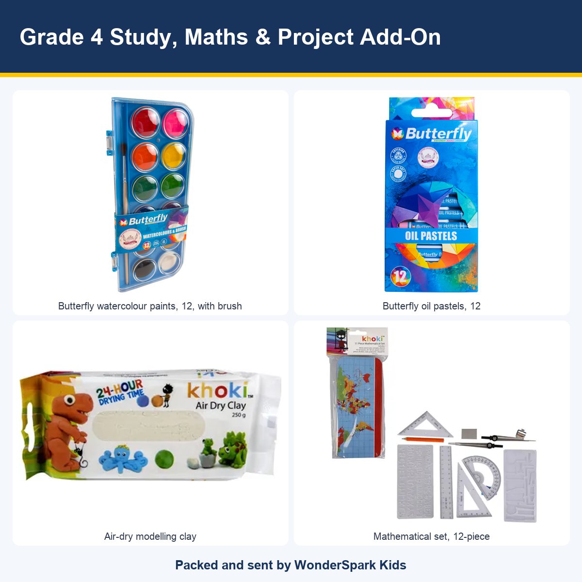 WonderSpark Kids Grade 4 Study, Maths & Project Add-On