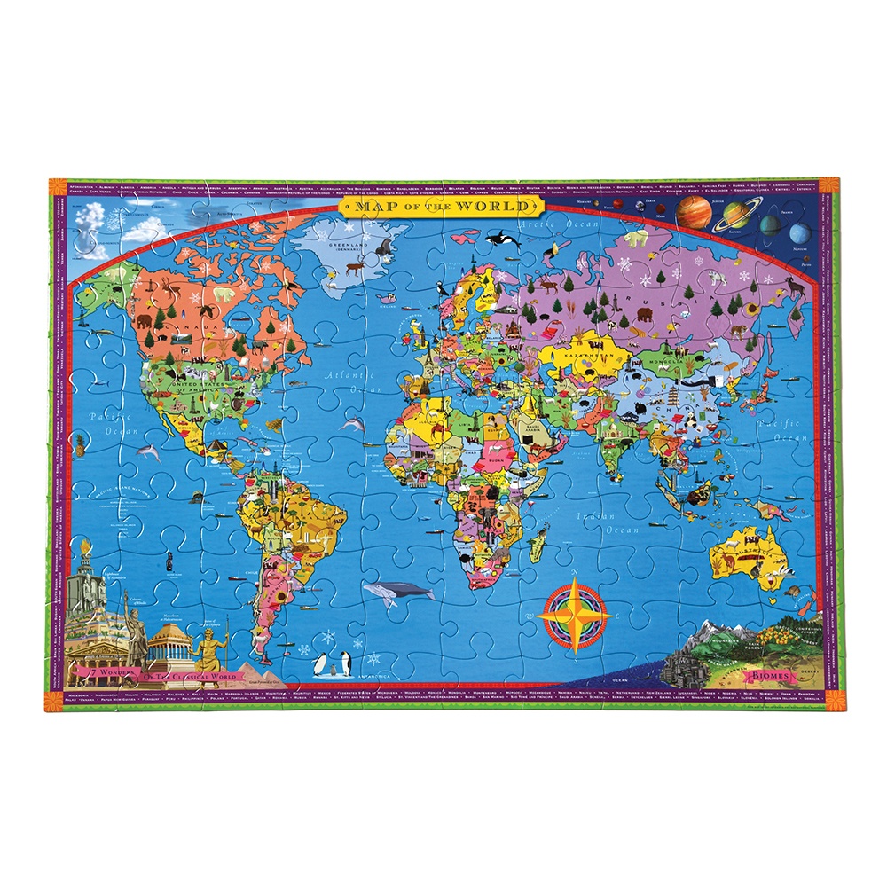 World Map 100 Piece Puzzle