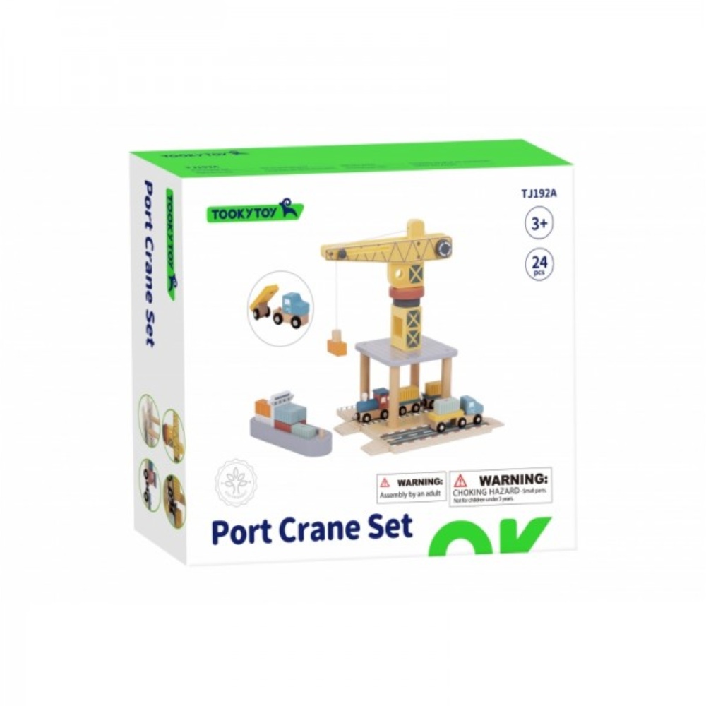 Pretend Play Port Crane Toy Set