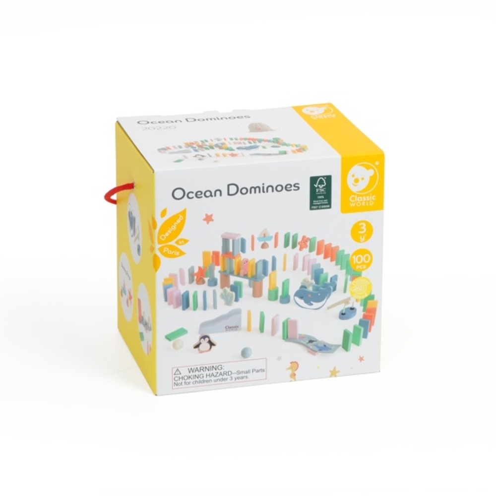 Ocean Dominoes - Wooden Activity Set - 100 Pieces