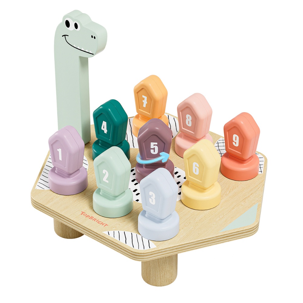 Dino Twist Game - Color Number Matching Pattern Toy for Toddlers