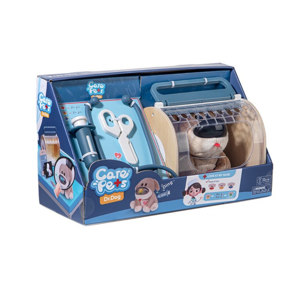 Pretend Play Doctor Vet Kit - Interactive Puppy with Sound & Lights