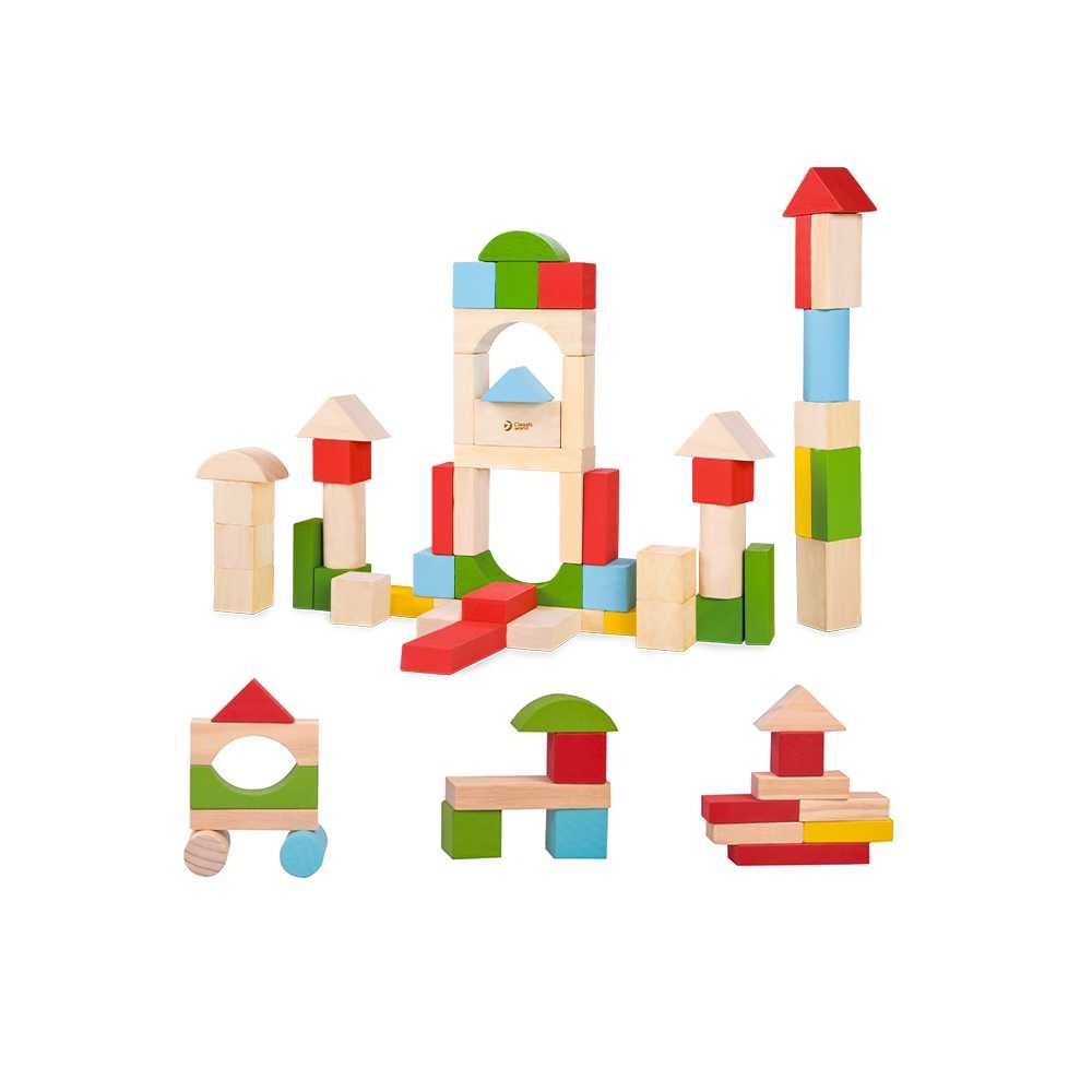 Wooden Building Blocks - Junior Blocks - 50pcs