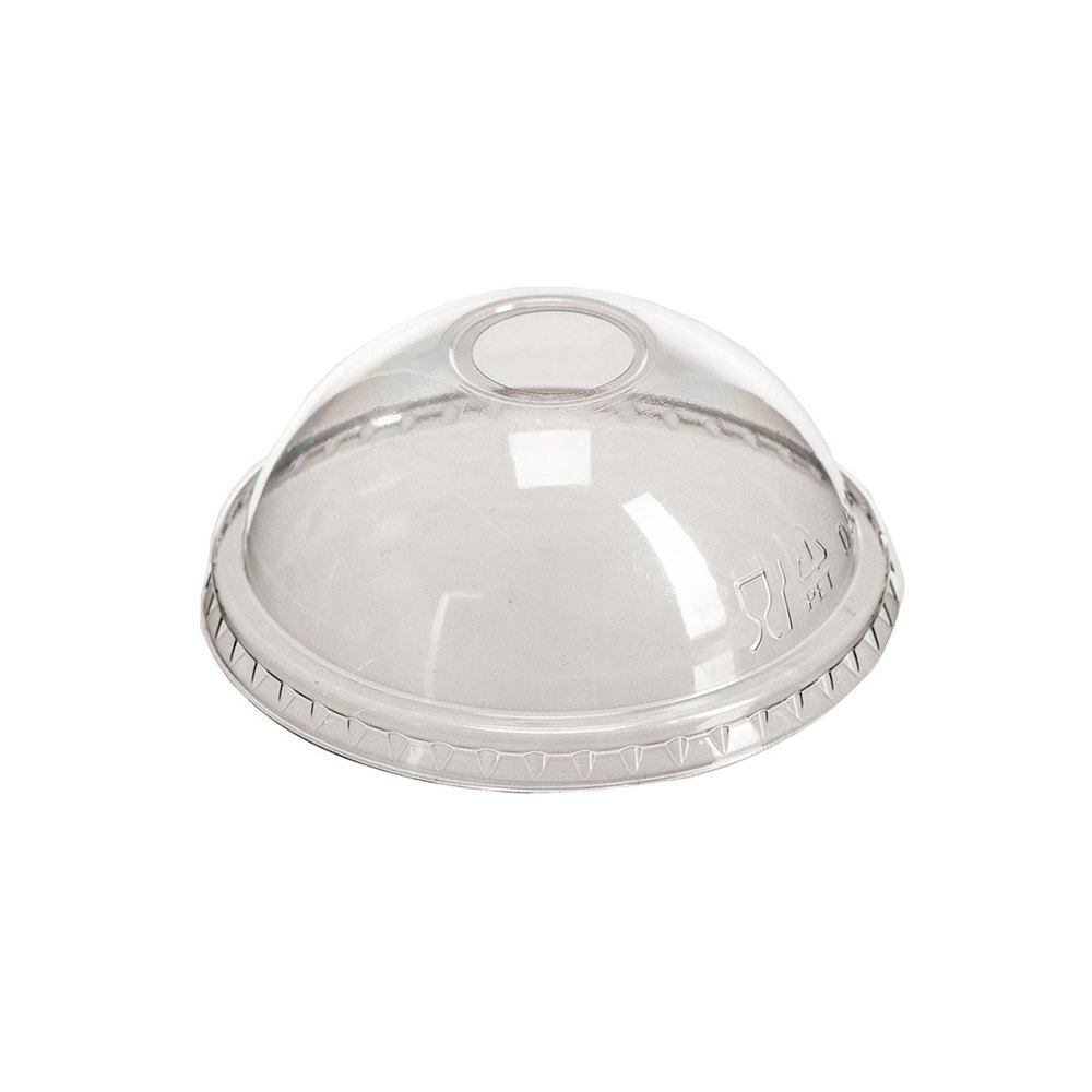 Unbranded Clear PET Dome Lids with Hole 250ml - 1000 Lids