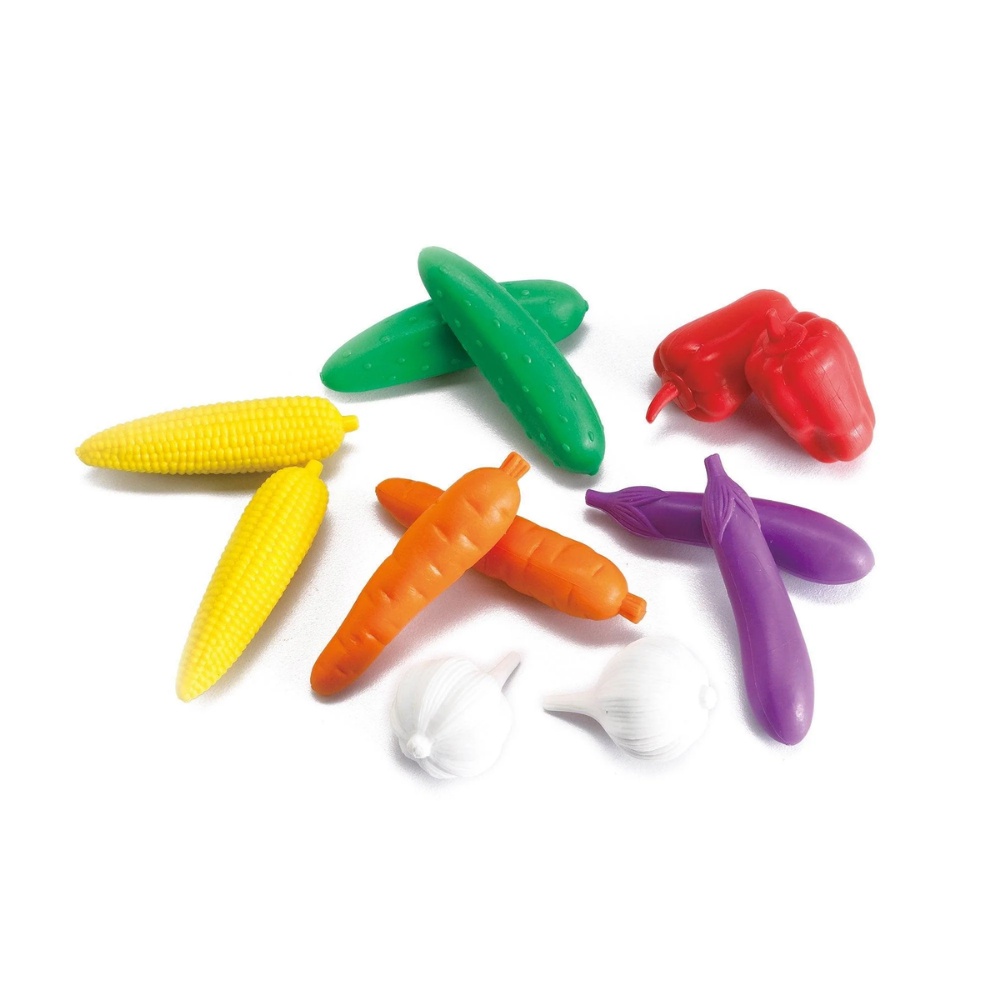 Counters - Vegetable - 6 Colours with Tweezers - 36pcs - Jar