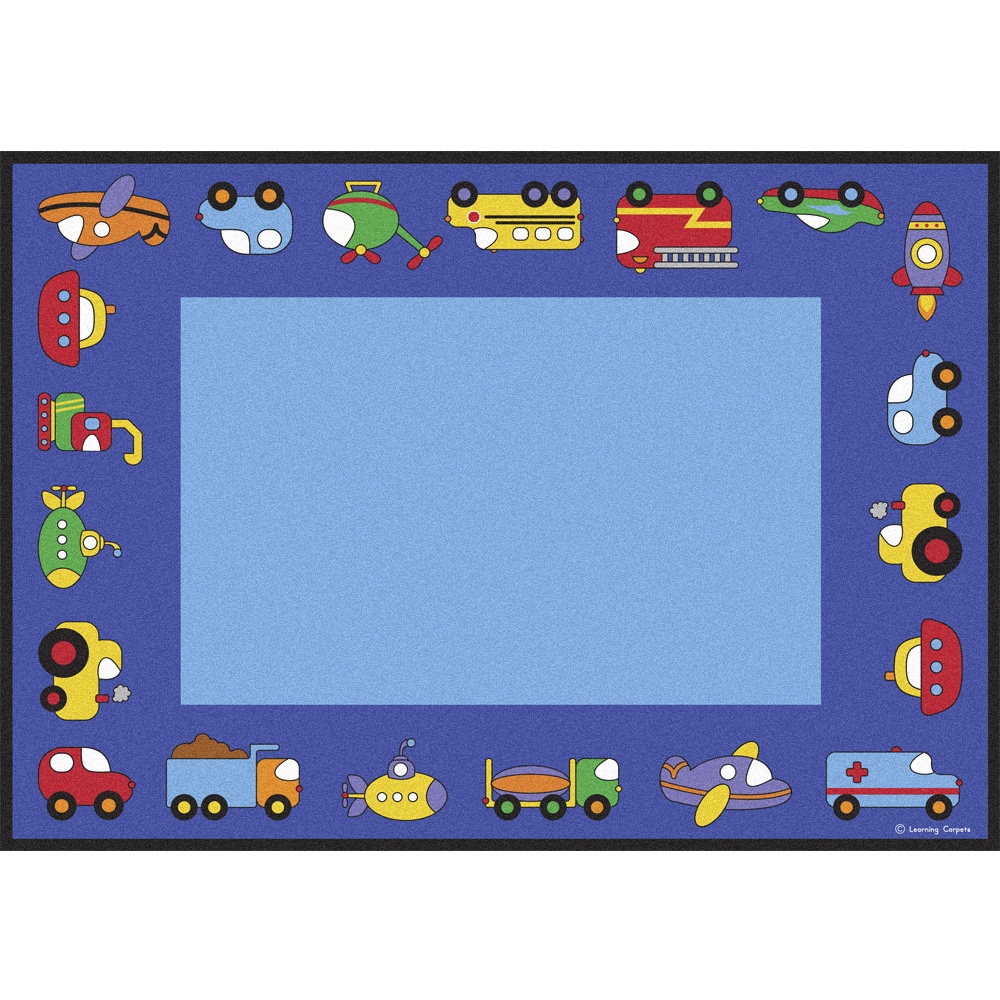 Learning Classroom Carpets - Vehicles - Rectangle - 257 x 178 cm