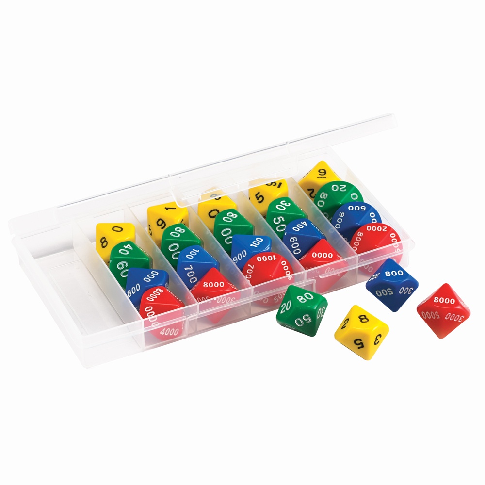 Dice - Jumbo Place Value Set - 34mm - 24pcs