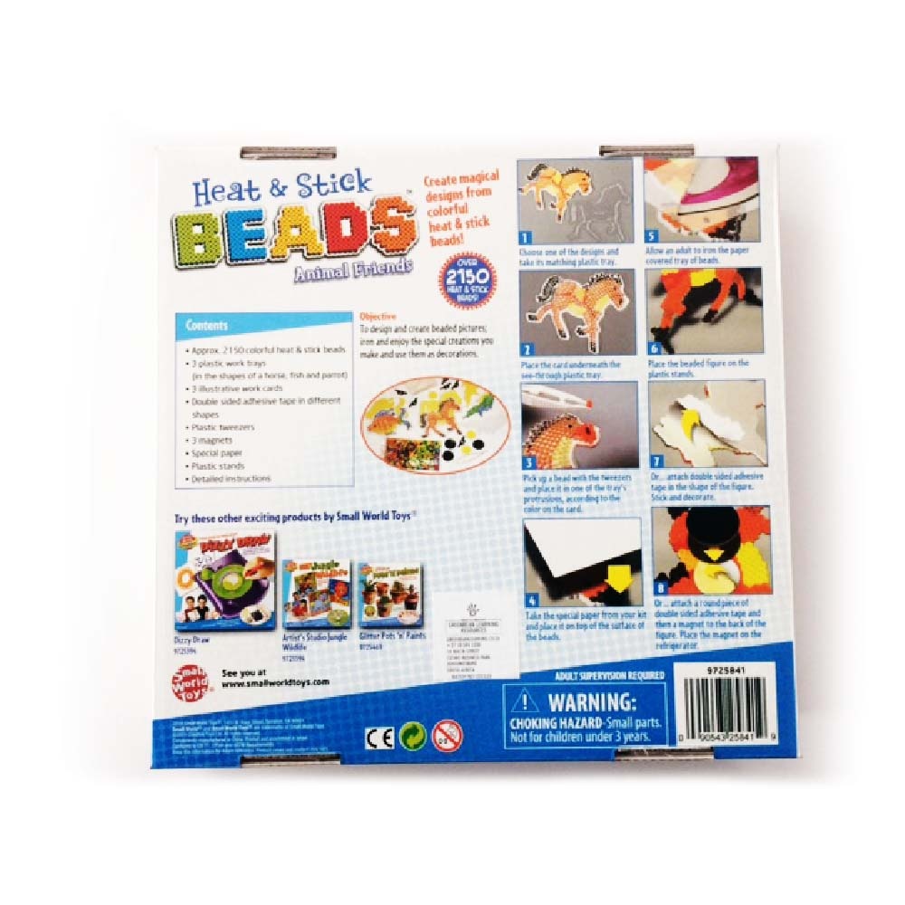 Small World Toys - Heat & Stick Animal Friends Beads Kit -**