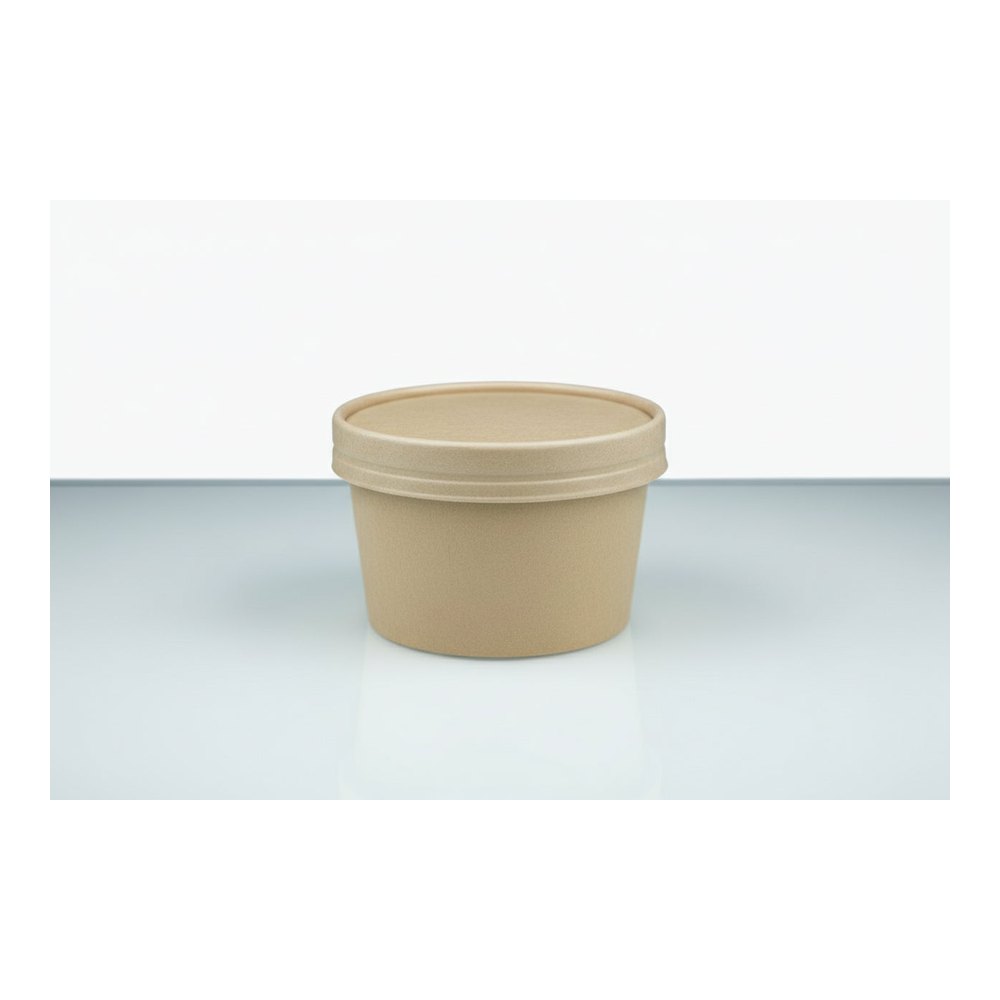 TUB & LID 250ml KRAFT (10) — 10 packs