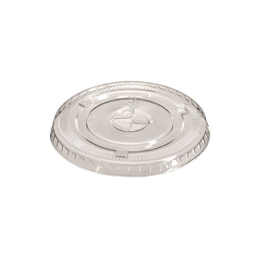 Unbranded Clear PET Flat Lids with X Slot 350ml - 1000 Lids