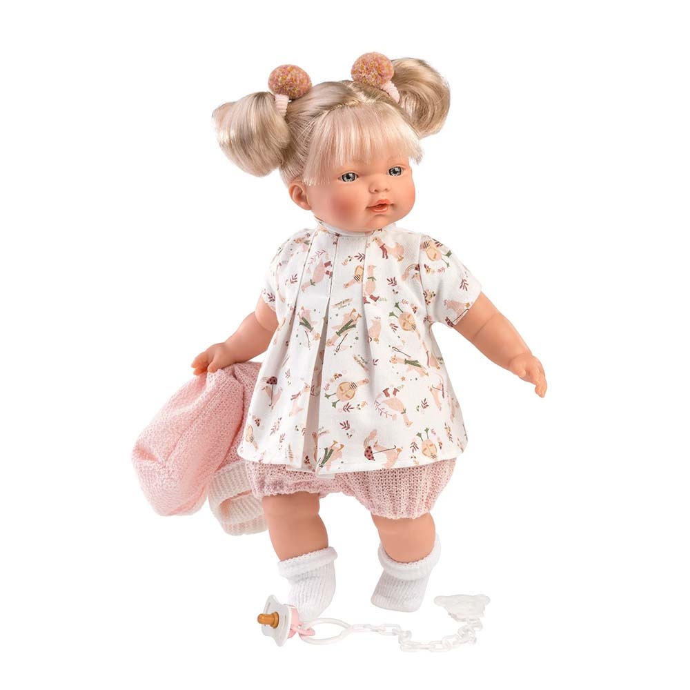 Baby Girl Doll with Crying Mechanism, Clothing & Accessories: Roberta - 33cm
