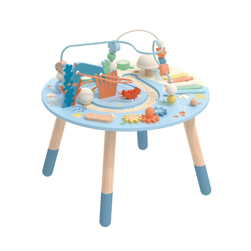 Wooden Multi-Activity Table - Ocean-themed