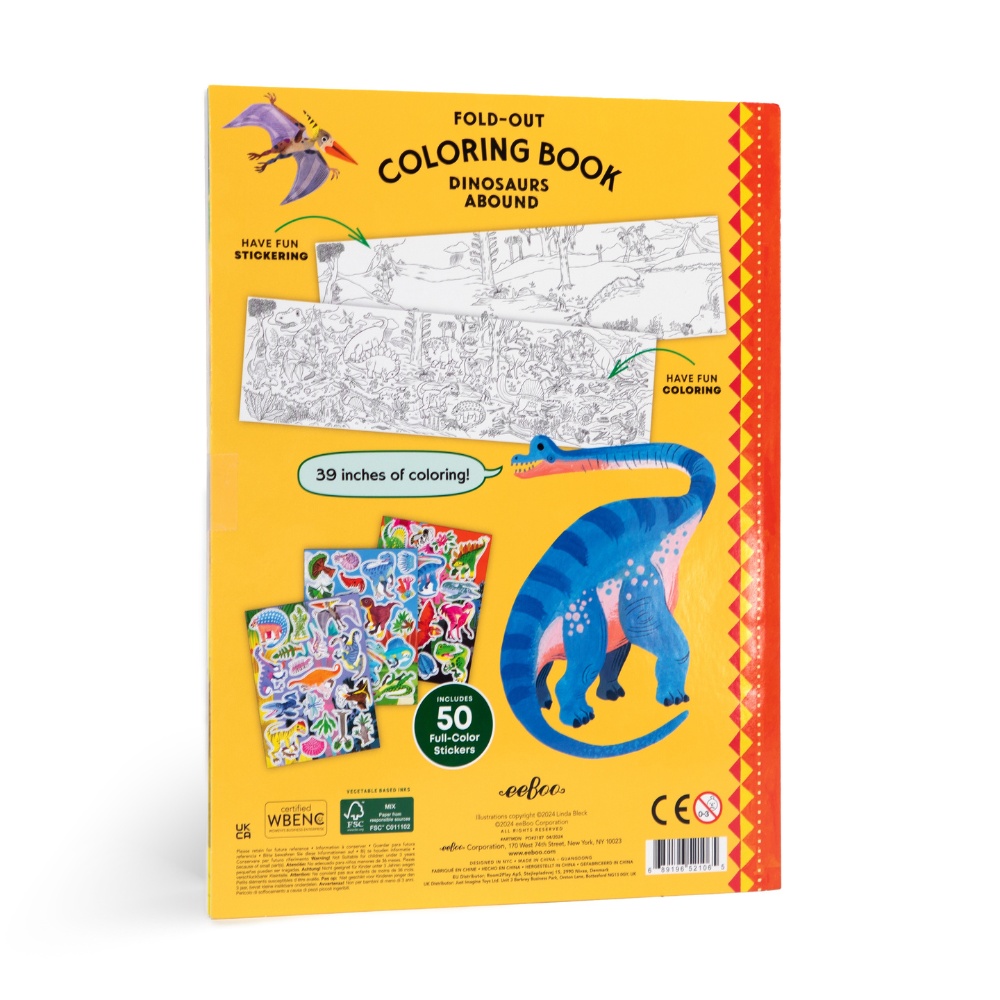 Fold-Out Colouring Book with Stickers