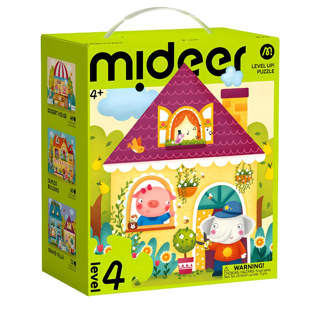 Level Up Jigsaw Puzzle for Kids - 3-in-1 - Level 4 Fairy Tale Town