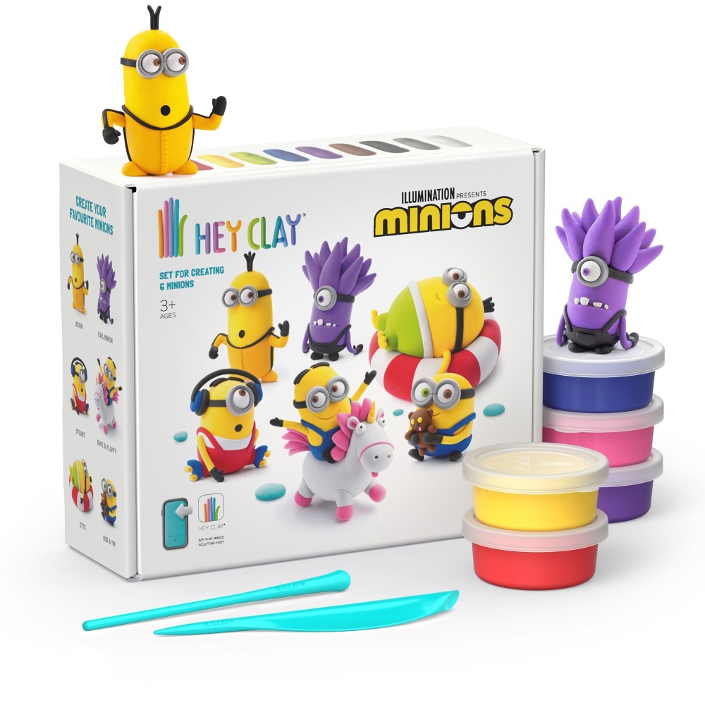 Modelling Air-Dry Clay with Fun Interactive App - Minions, 15 cans