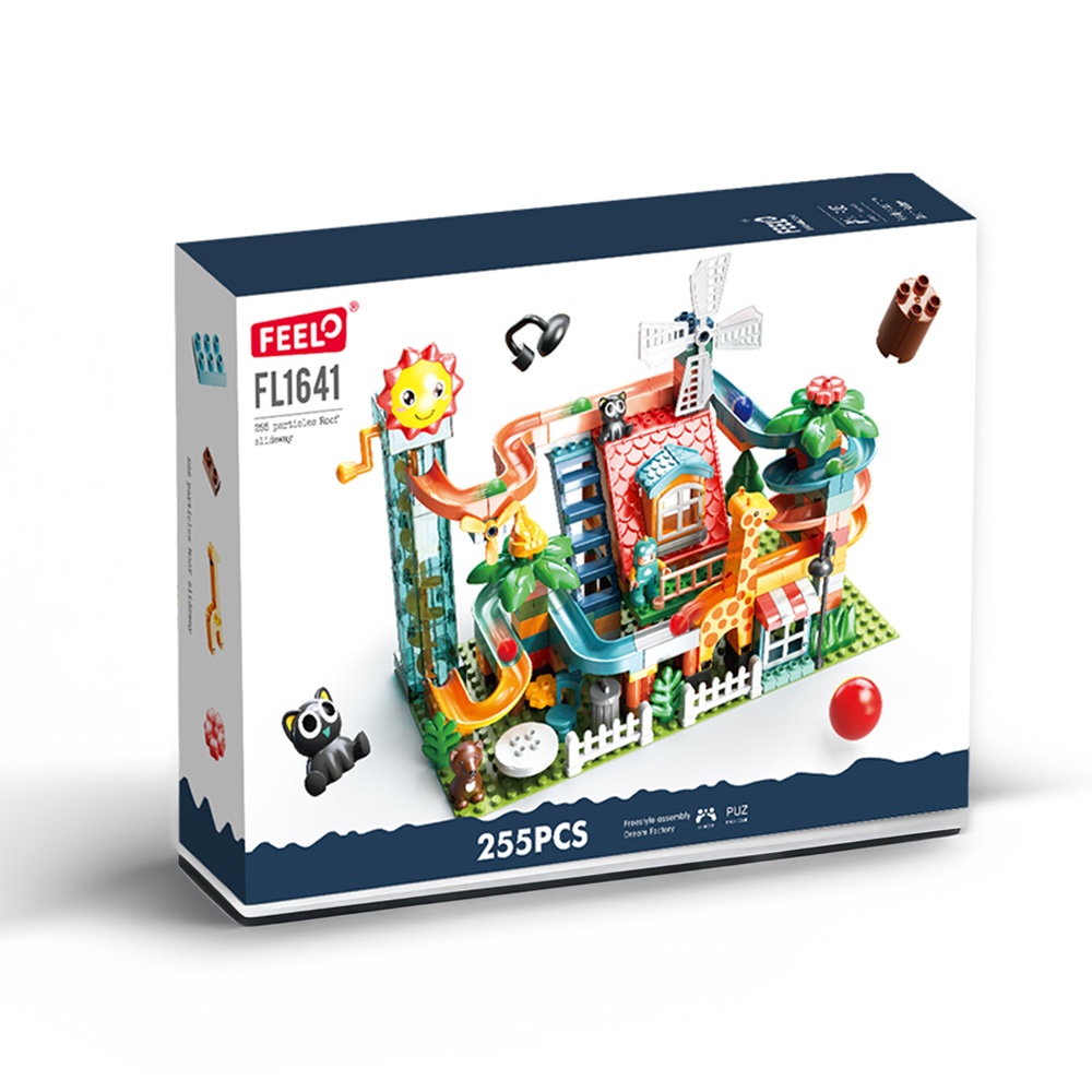 Animal Theme Park - Large Building Block Set - 255 Pieces-**