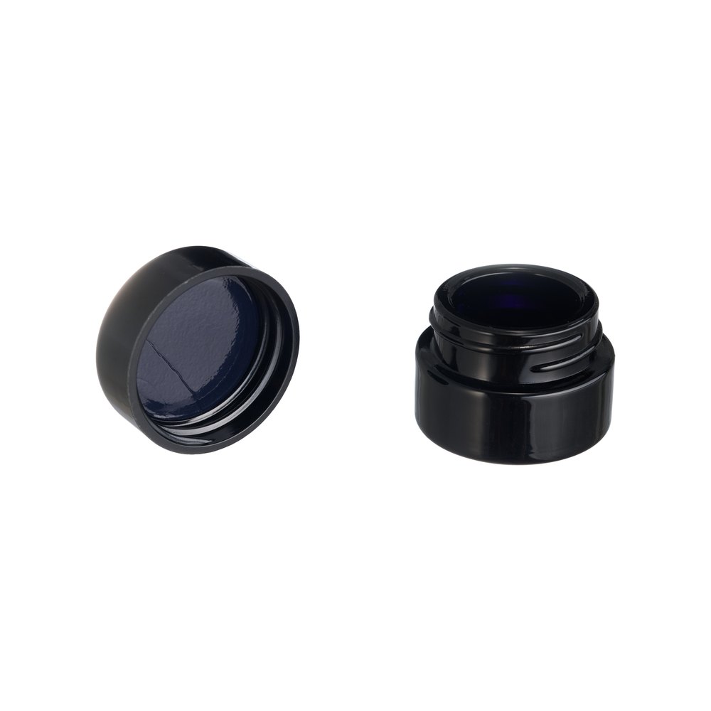 Miron Black Round Concentrate Jar with Black Lid - 50 Jars
