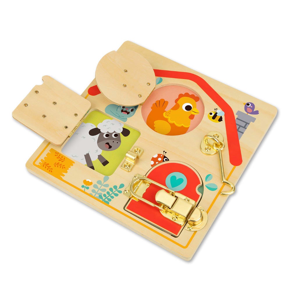 Wooden Latches Activity Busy Board