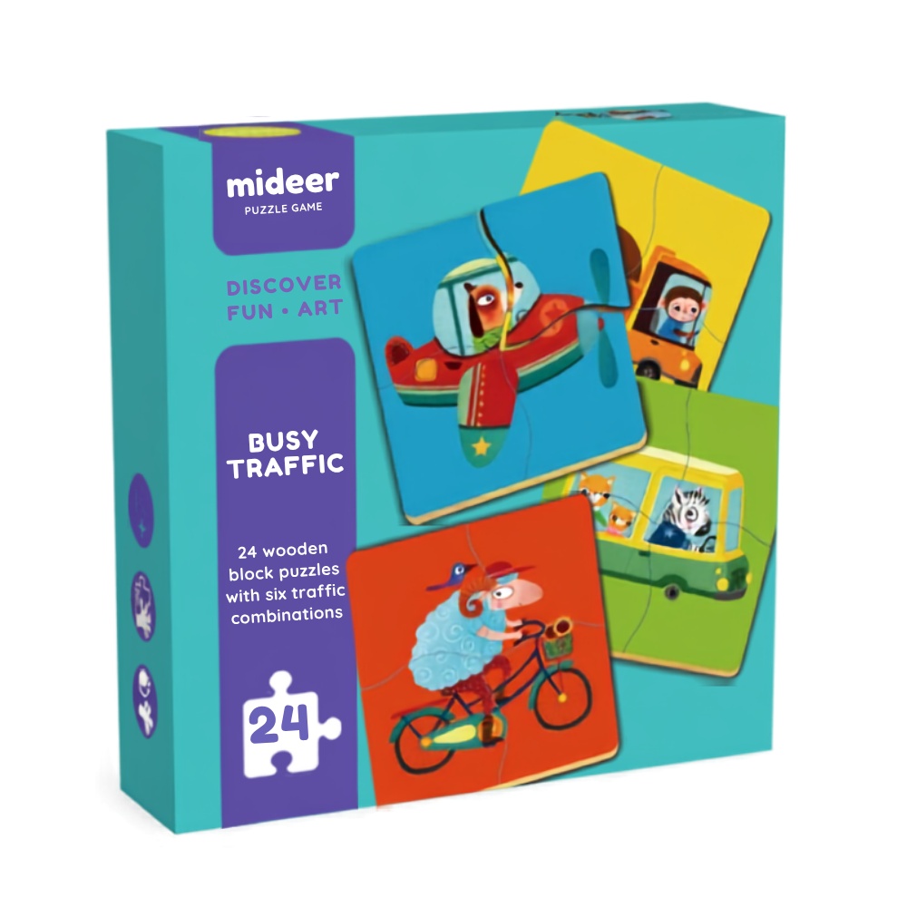 Wooden Puzzle - Busy Traffic - 24pcs -**