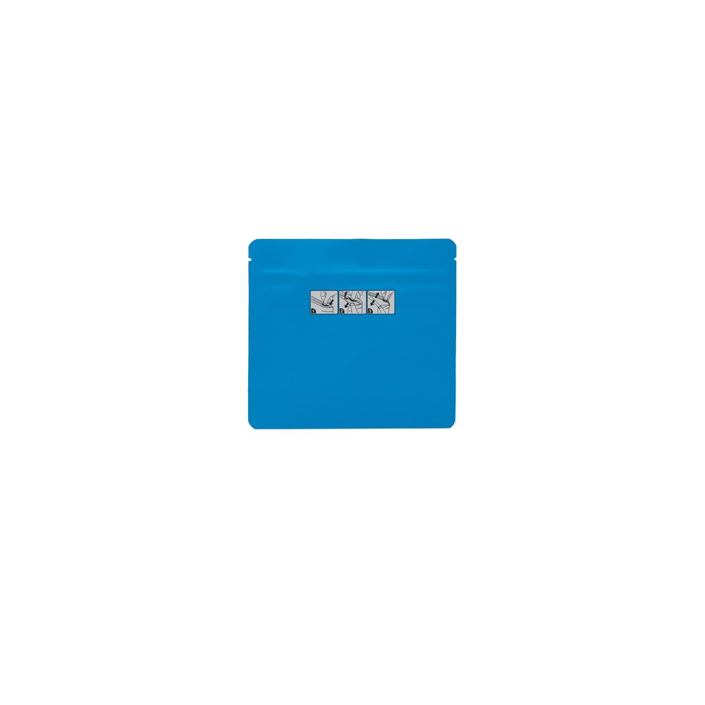 Unbranded Blue Child-Resistant Mylar Bag 15g - 100 Bags