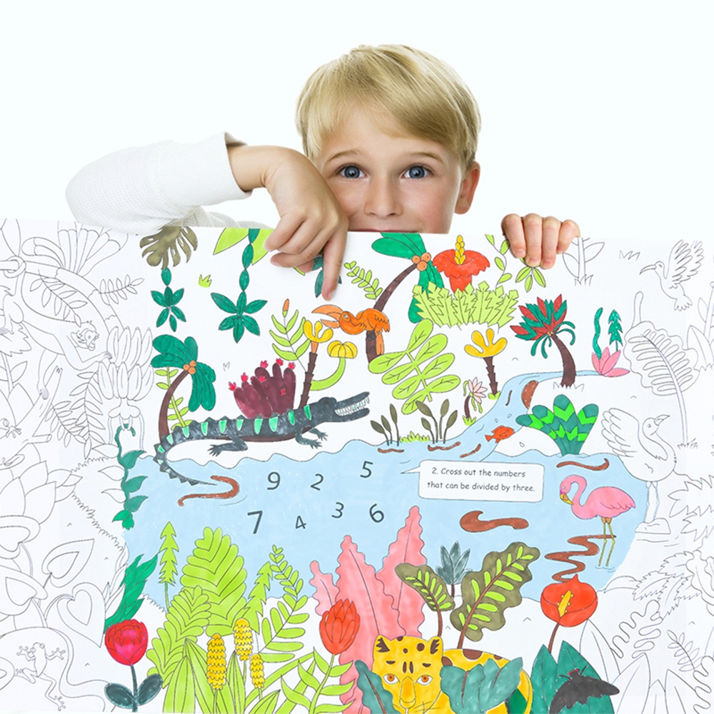 Giant Colouring Roll: Jungle - 10m