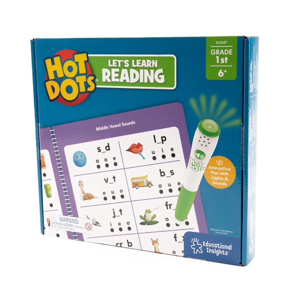 Educational Insights - Hot Dots® Interactive Self-Checking Activity for Kids: Grade 1 Reading