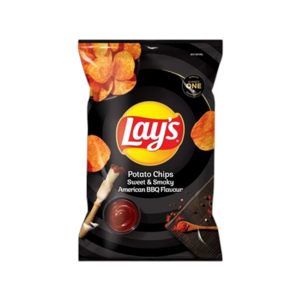 Lay's Sweet and Smoky American BBQ Chips - 12 x 120g