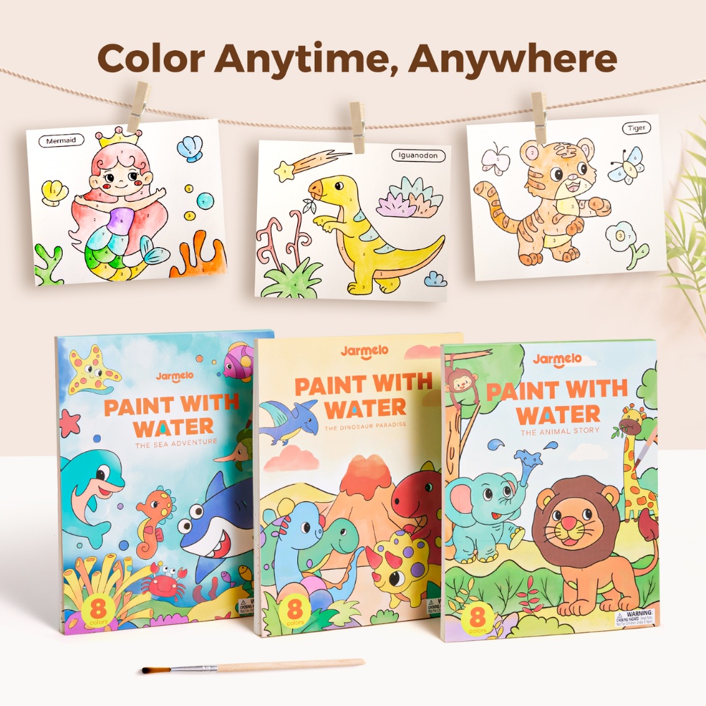 Jar Meló - Watercolour Painting Book - 20 Pages & Paint Brush
