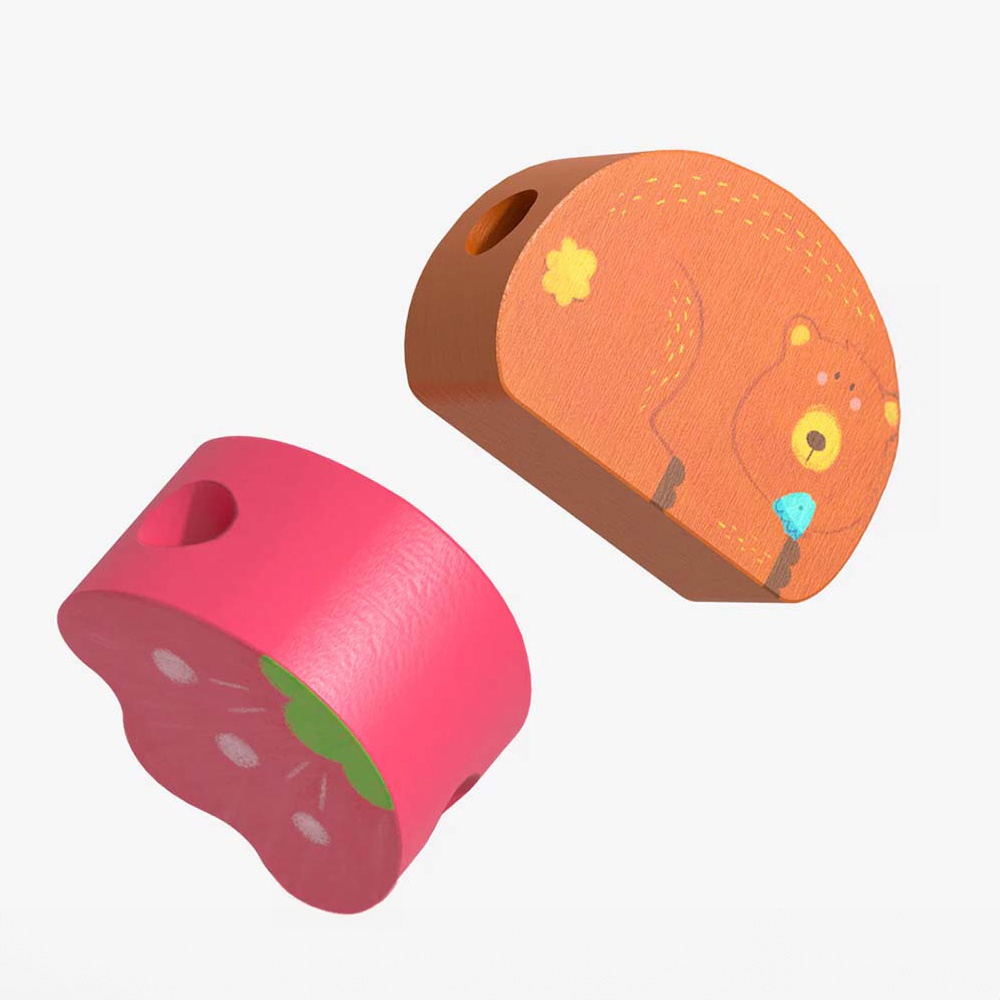 Fine Motor Lacing Forest Animals Set - Threading Activity for Kids