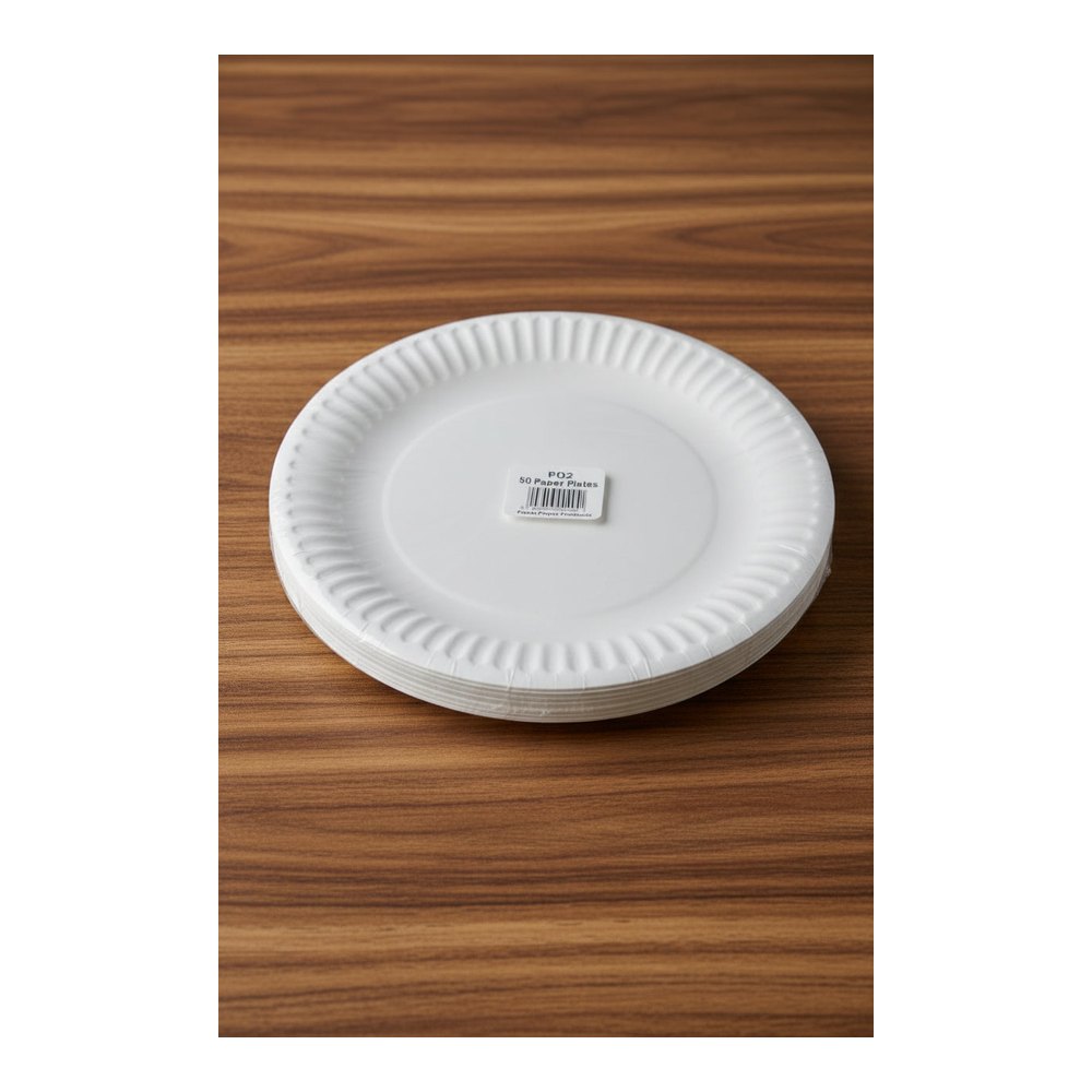 Paper Plates White - Pd2(50) — 2 packs