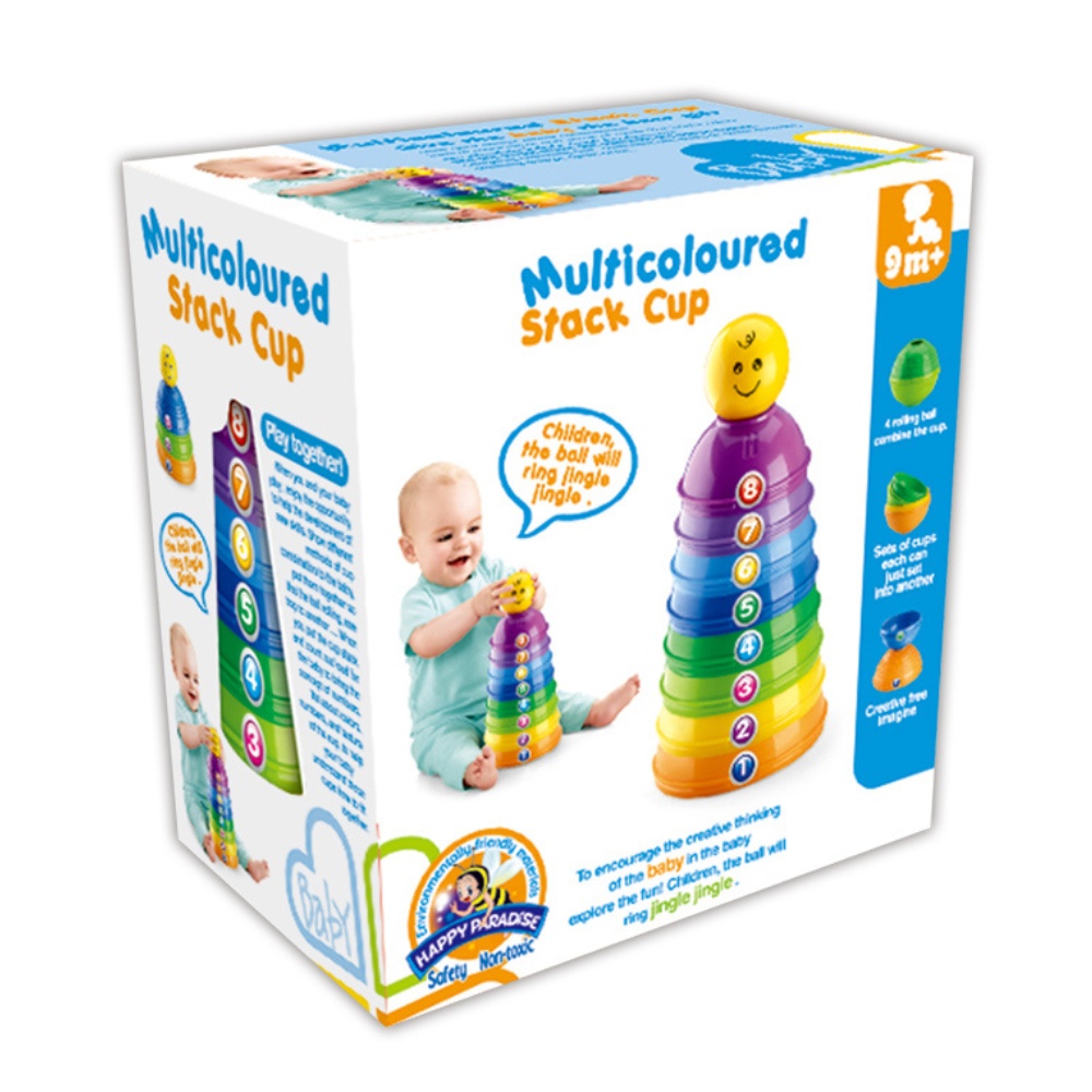 Rainbow Stacking Cups - 9 Pieces