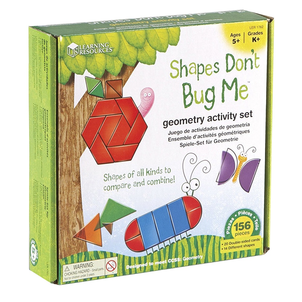 Learning Resources - Shapes Don't Bug Me Activity Set: Learning Math Games for Kids