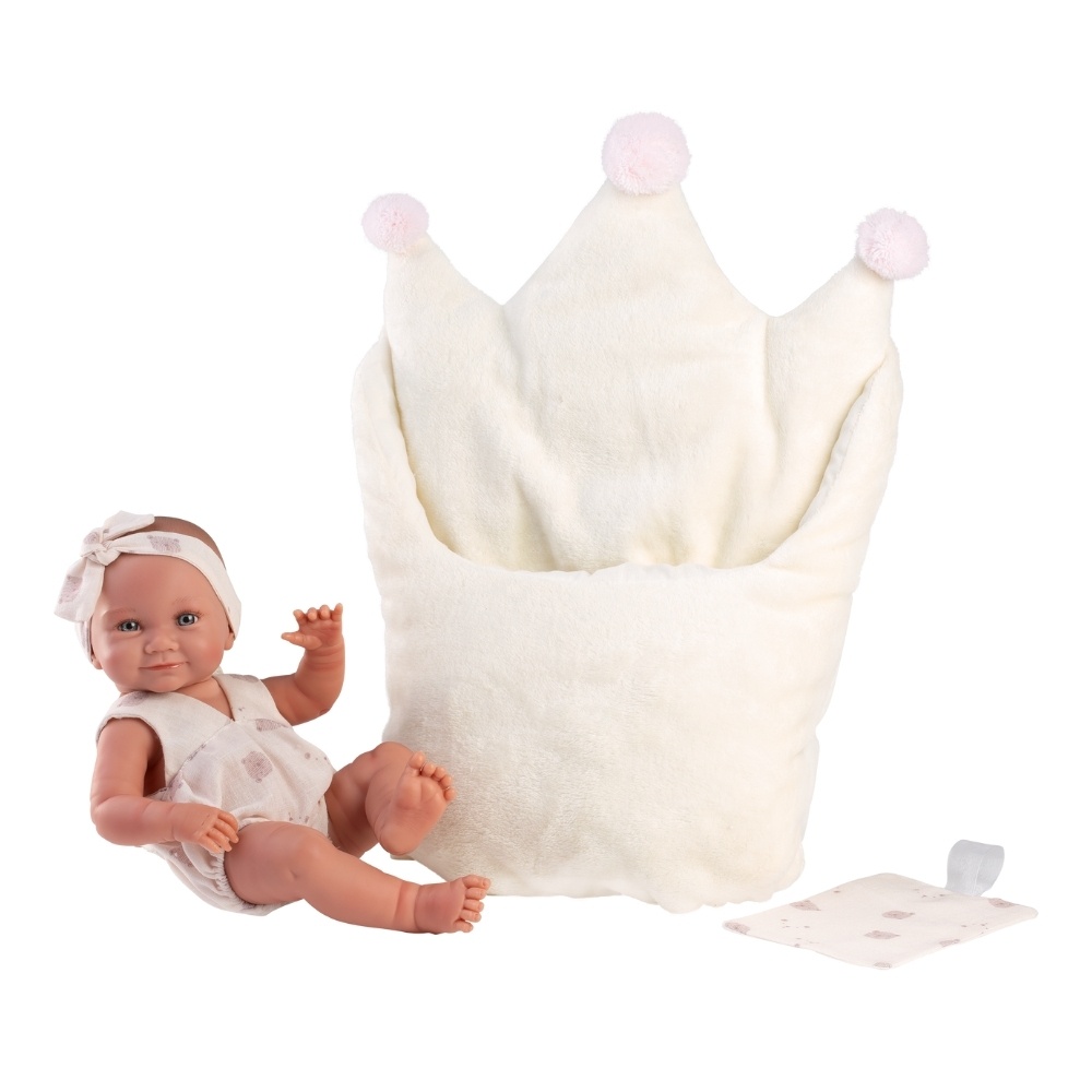 Anatomically Correct Baby Girl Doll with Clothing & Sleeping-bag: Nica - 40cm