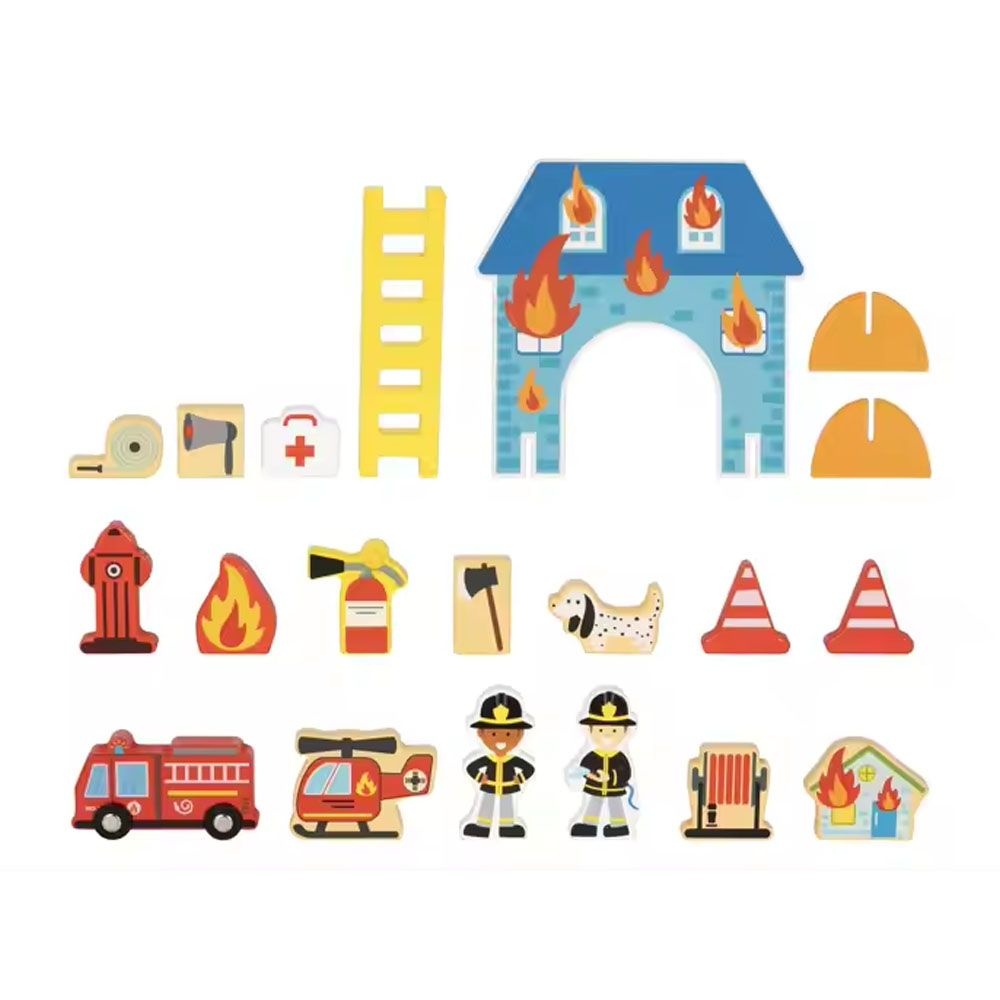 Pretend Play Story Box: Fire Station Toy Set