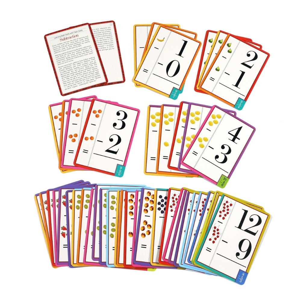 Subtraction Flash Cards - Educational Math Learning Cards