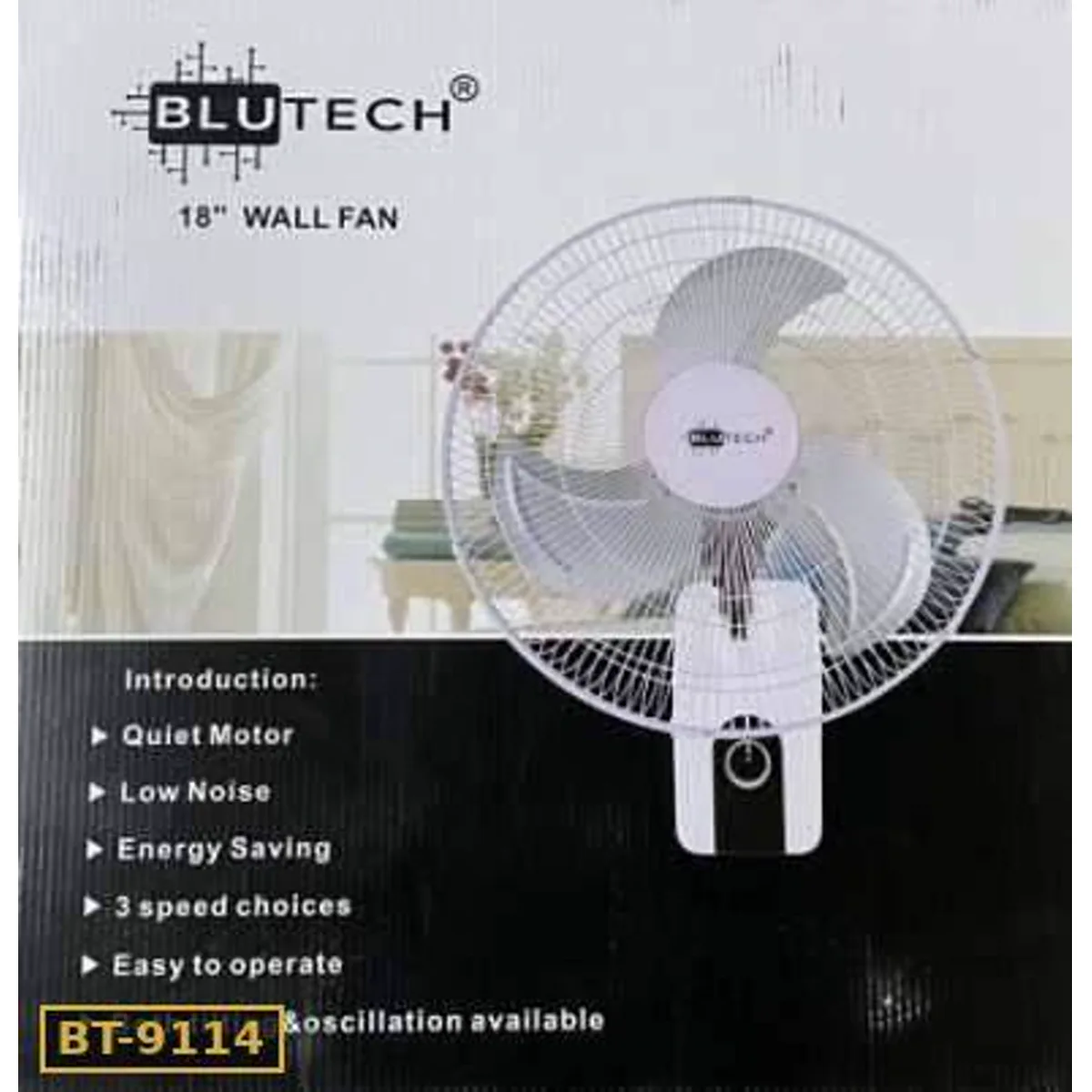 BluTech BT9114 18-inch Wall Fan